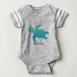 Vattenfärg Sea Turtle Monogram Tröja