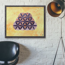 Vattenfärg Seed Of Life Väggkonst