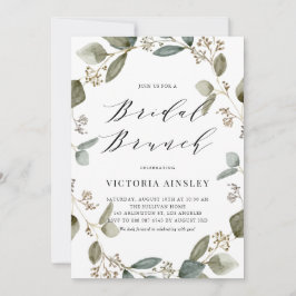 Vattenfärg Seedad Eucalyptus Möhippa Brunch (vatte Inbjudningar