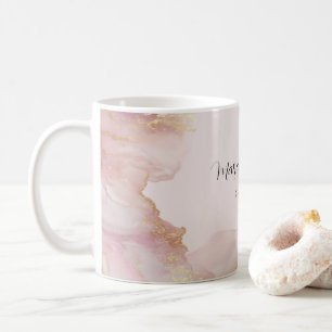 Vattenfärg Seraphina Rosa och Guld Mugg