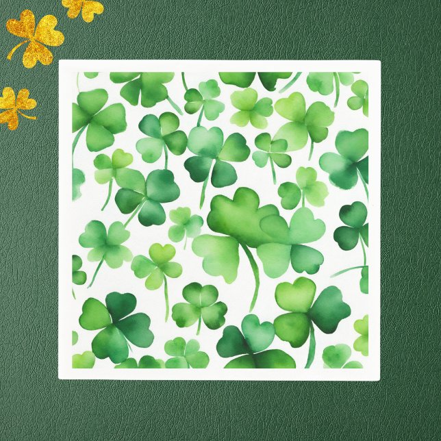 Vattenfärg Shamrock  Pappersservett (Skapare uppladdad)