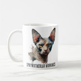 Vattenfärg, shynx Cat Porträtt Mugg