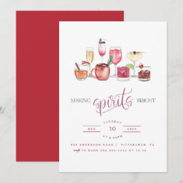 Vattenfärg Skapar Sprit Bright Party-inbjudan Inbjudningar