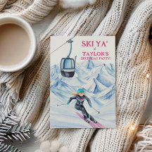 Vattenfärg Skidparty