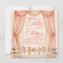 🖌️🌳🩰 Vattenfärg Skogsbalettinbjudningar Magnetisk Inbjudningskort