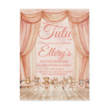 🖌️🦊🐰🩰 Vattenfärg Skogsbalettinbjudningar