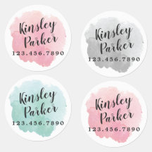 Vattenfärg Skript Namn Strykning