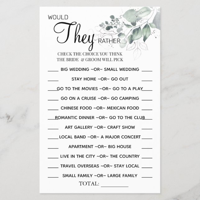 Vattenfärg skulle de hellre än duscha jaktkortet flygblad (Framsidan)