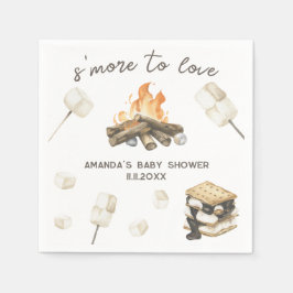 Vattenfärg S'more Baby Shower Pappersservett