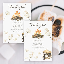 Vattenfärg S'mores rolig födelsedags tack Kort