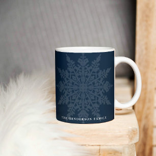 Vattenfärg Snöflingor   Vinter-Anpassningsbar Kaffemugg