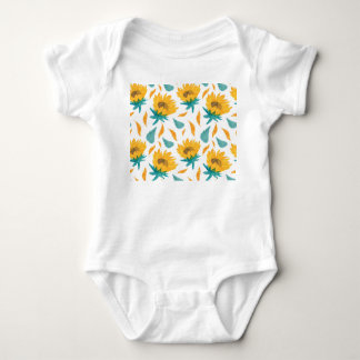 Vattenfärg Solblommor: Sommarbotaniskt tryck T Shirt