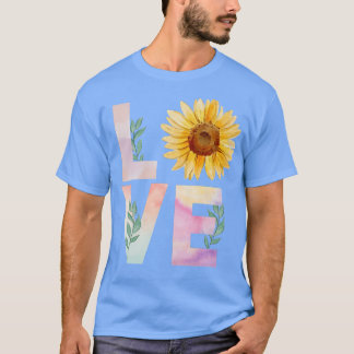 Vattenfärg Solros Älskare Premium T-Shirt
