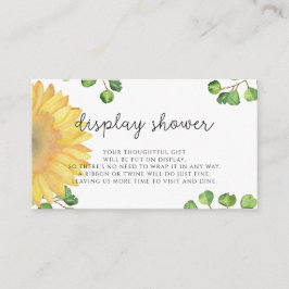 Vattenfärg solros Display dusch Tilläggskort