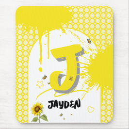 Vattenfärg Solros med Butterflies Mousepad Musmatta