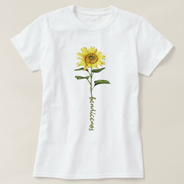 Vattenfärg SolrosBendicenos T-Shirt (Design framsida)