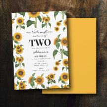 Vattenfärg Solrosblommor Botaniskt blad Födelsedag