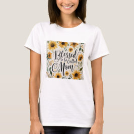 Vattenfärg Solrosblommor, färgad Mamma Mors dag T- T Shirt