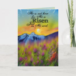 Vattenfärg soluppgång anpassad display påsk helgkort