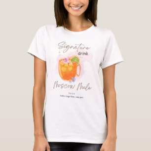 Vattenfärg sommar cocktail t shirt