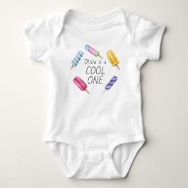Vattenfärg sommar Popsicle Glass födelsedag T Shirt