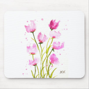 Vattenfärg Söta ärtor Blommigt Rosa Girly Botanica Musmatta