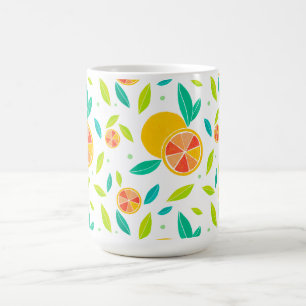 Vattenfärg Söta Orangar Mönster Kaffemugg