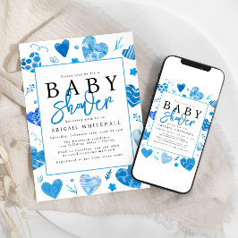 Vattenfärg Sötnos Babydusch Inbjudningar