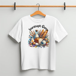 Vattenfärg Sourdough Queen for Bakery women baknin T Shirt