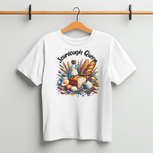 Vattenfärg Sourdough Queen for Bakery women baknin T Shirt