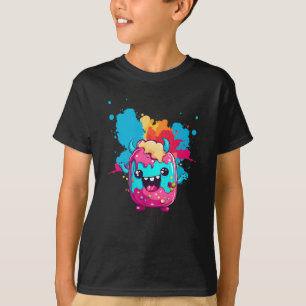 Vattenfärg Splaschad Candy Monster T Shirt