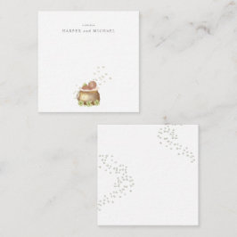 Vattenfärg St. Patrick's Day-bebis Anteckningskort