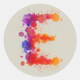 Vattenfärg Stänk E Runt Klistermärke