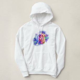 Vattenfärg Stänk Universum Lejon T Shirt