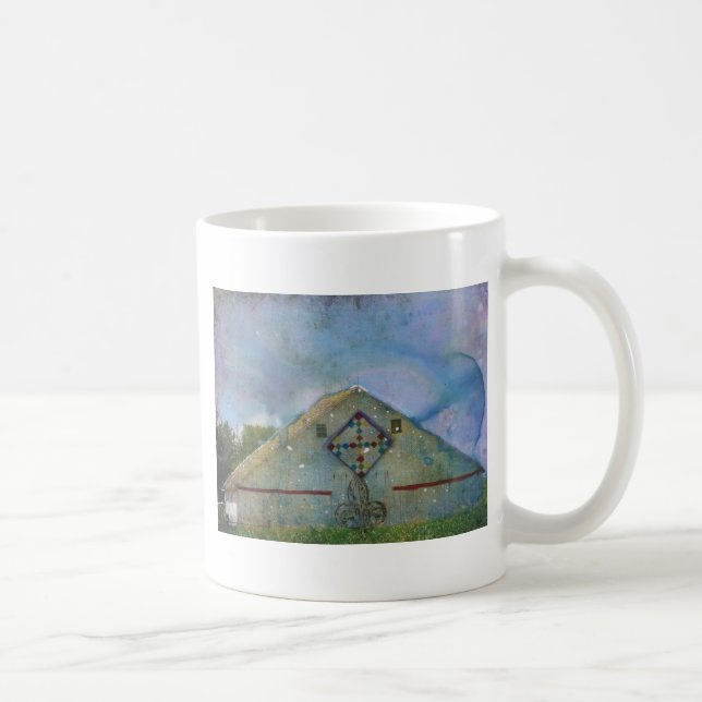 Vattenfärg stänkt lada kaffemugg (Höger)