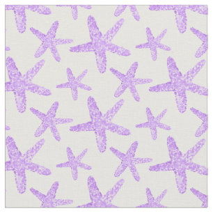 Vattenfärg Starfish Lila Mönster Tyg