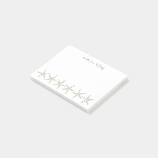 Vattenfärg Starfish Mönster Post-it Block (Vinklad)