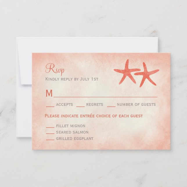 Vattenfärg Starfish OSA/Responcard Coral OSA Kort (Framsida)