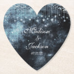 Vattenfärg Starry Night Celestial Bröllop Monogram Underlägg Papper<br><div class="desc">Vattenfärgen Starry Night Celestial Watercolor Bröllop Monogram Underlägg Med trendigets penselskriptteckensnitt! ~ Kolla min butik för att se hela bröllop-svit för den här designen!</div>