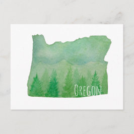 Vattenfärg statliga Oregon Vykort