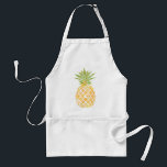 Vattenfärg Stencil Grönt och Gult Ananas Förkläde<br><div class="desc">Vattenfärgsapron för ananas kärlek i tropikernorna.</div>