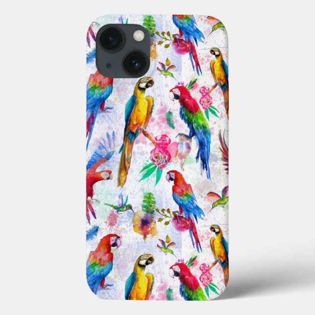 Vattenfärg Stil Parrots (Baksida)