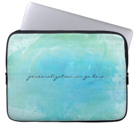 Vattenfärg Strand Hav Sjövatten Bärbar Dator Fodra Laptop Sleeve