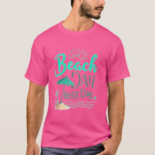 Vattenfärg Stranddag Bästa Dag T Shirt