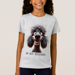 Vattenfärg Stressat Pudel Roligt Hund Pet Animal T Shirt