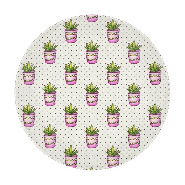 Vattenfärg Succula Polka Dot Mönster (Framsidan)