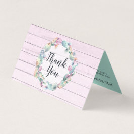 Vattenfärg Succulus Cactus Rustic Wood Tack Kort