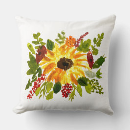 Vattenfärg Sunblommor Cute Modern Söt Kudde