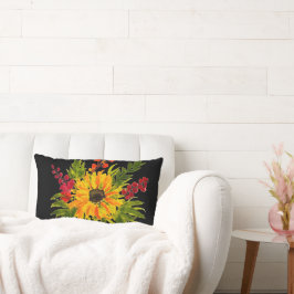 Vattenfärg Sunblommor Cute Modern Söt Lumbarkudde