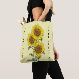 Vattenfärg Sunblommor Tygkasse